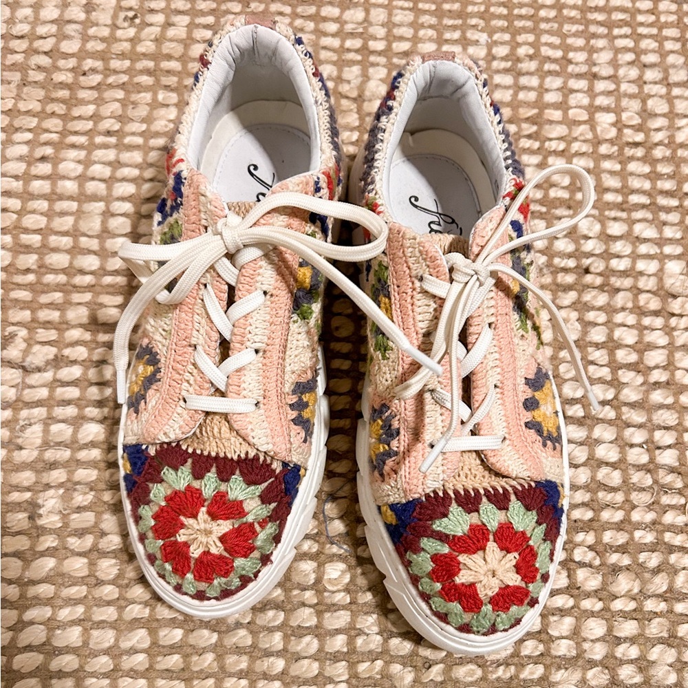 Free People Crochet Sneakers